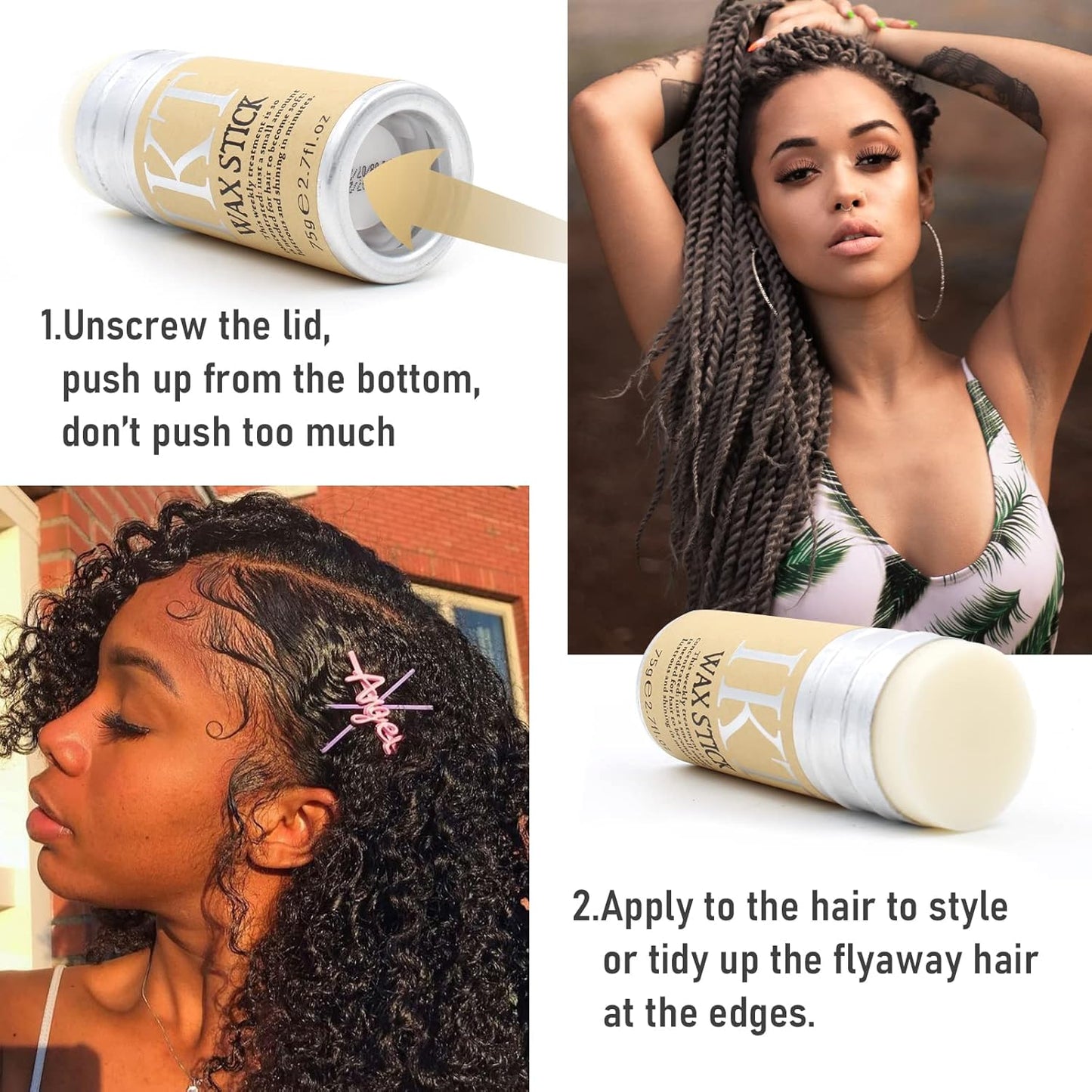 Wax Styling Stick for Non-Greasy Hair
